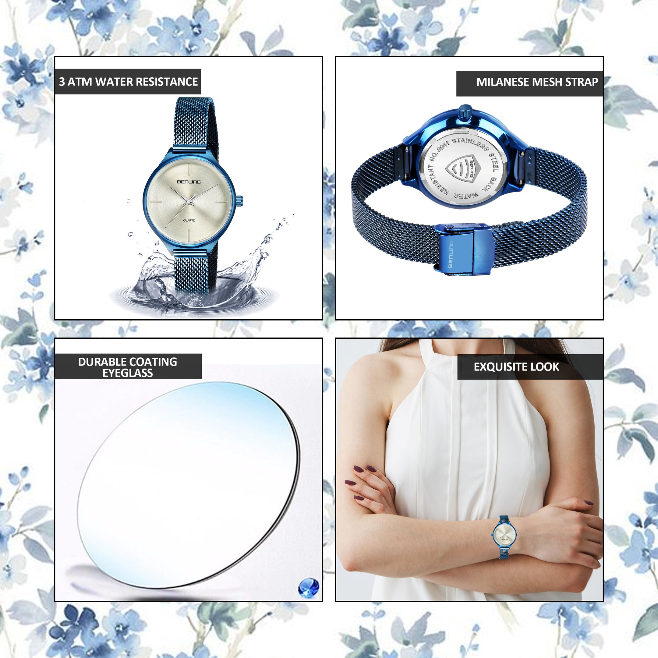 Benling BL-1017 Milanese Series Watch for Women