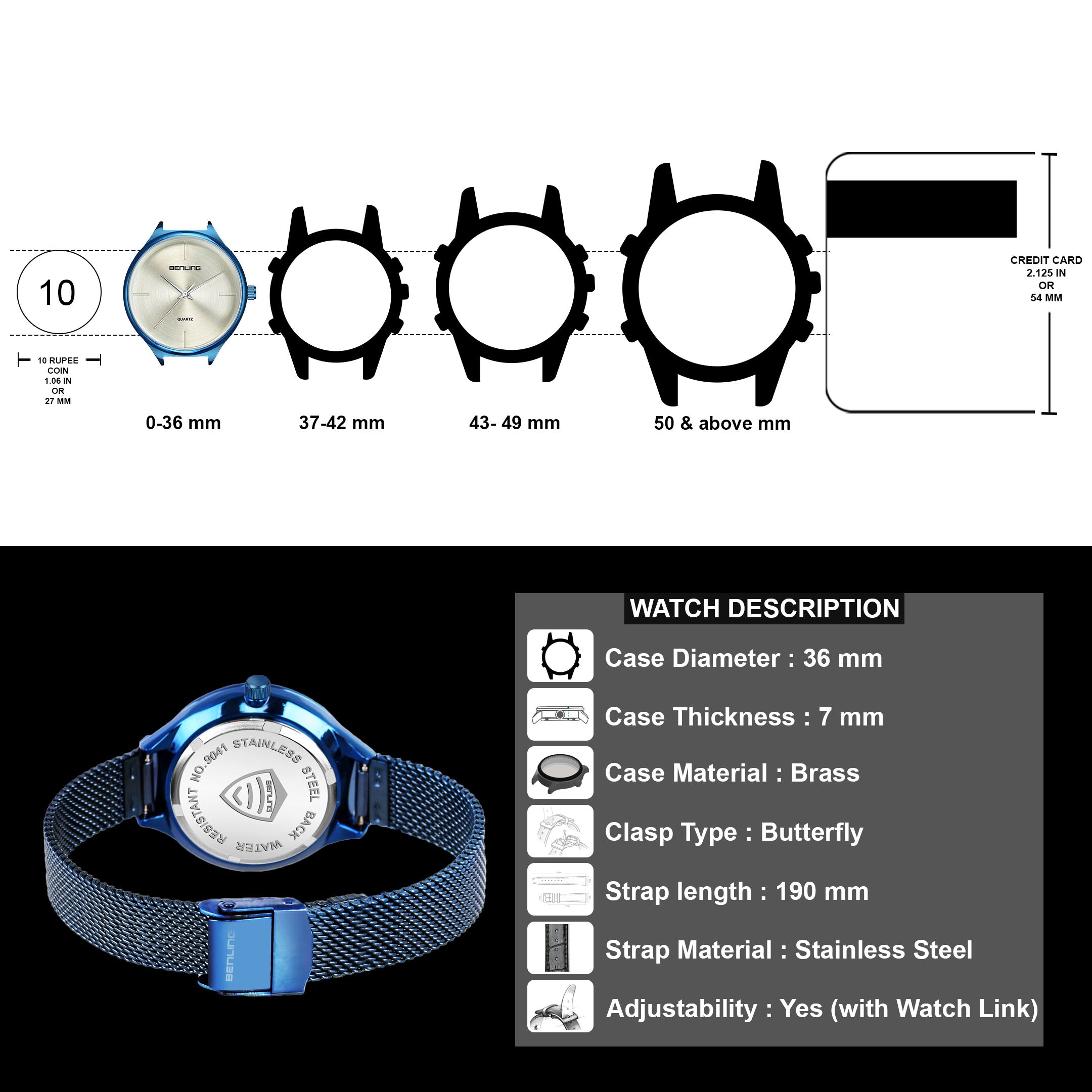 Benling BL-1017 Milanese Series Watch for Women
