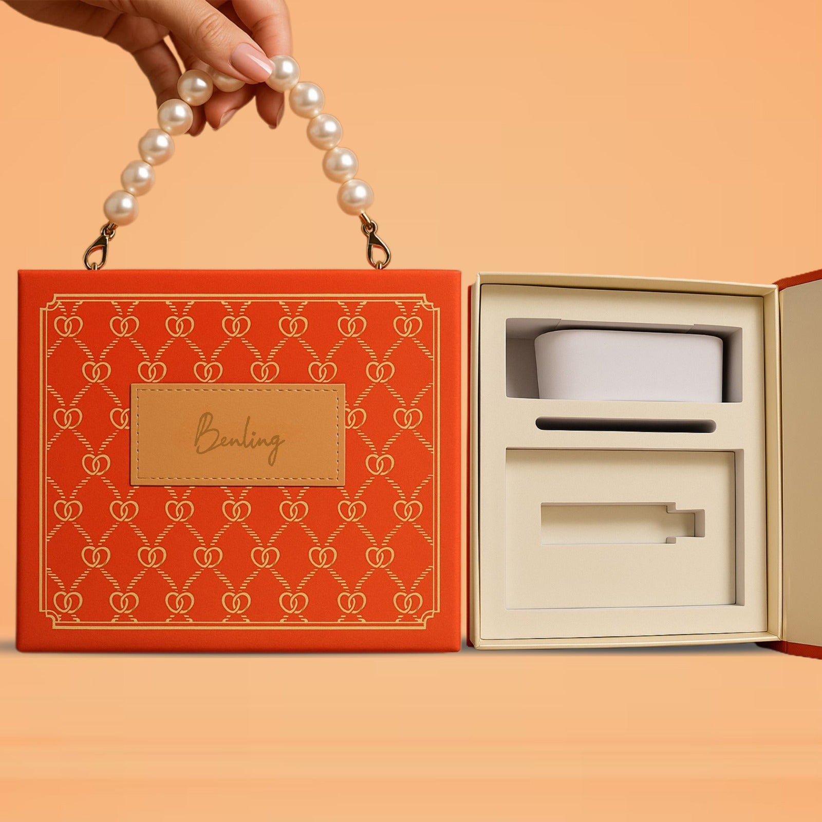 Benling Premium Orange Gift Box – Pearl Handle Edition