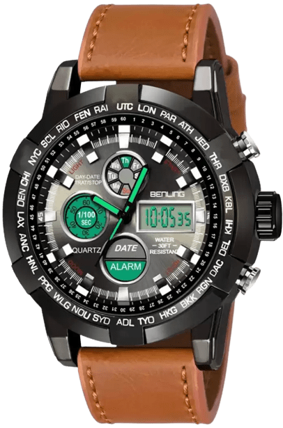 new digital watch and analog watch